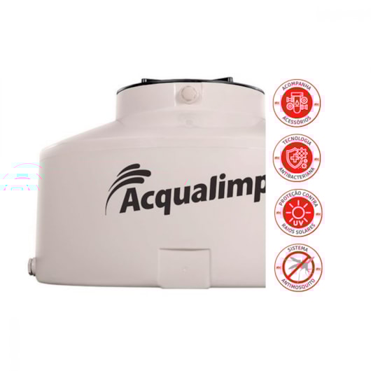 Caixa D`Água De Polietileno Água Limpa 500l Com Kit Acqualimp - Imagem principal - 054e38b4-aa92-4ebe-948c-4b5dc6122eba